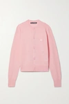 Acne Studios Pink Wool Patch Cardigan In Pink