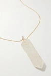 MATEO 14-KARAT GOLD, QUARTZ AND DIAMOND NECKLACE