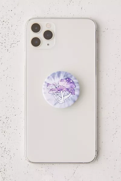 Popsockets Tie-dye Toadstools Swappable Phone Stand In Purple