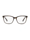 Tiffany & Co 54mm Square Eyeglasses In Havana On Tiffany Blue