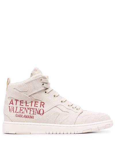 Valentino Garavani Atelier Shoes 07 Camouflage-edition Sneakers In White