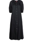 Staud Black Vincent Midi Dress