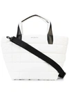 Veecollective Quilted Geometric Tote Bag In Weiss
