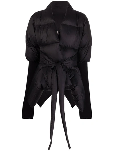 Rick Owens Quilted Down And Virgin Wool Jacket In Black