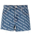 Alexander Wang T T By Alexander Wang Denim Shorts In Blau
