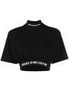 VERSACE JEANS COUTURE LOGO边饰短款上衣