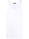 Tom Ford Man White Tank Tops In Schwarz