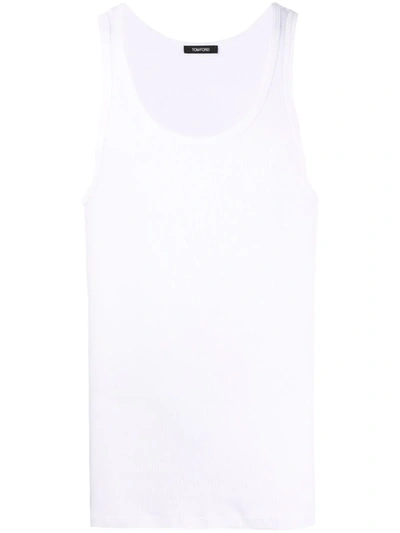 Tom Ford Sleeveless Tank Top In White