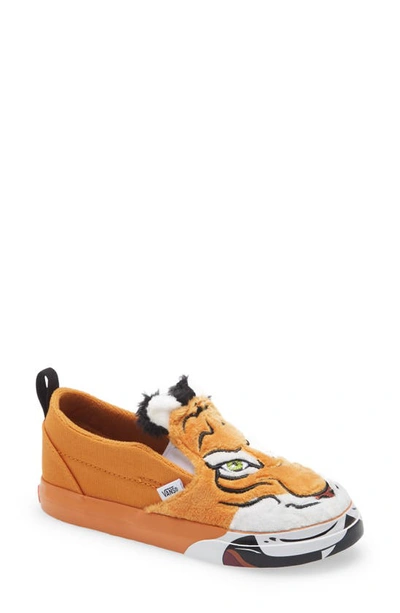 Vans Babies' X Project Cat Classic Slip-on Wild Tiger Sneaker In Project Cat/ Tiger