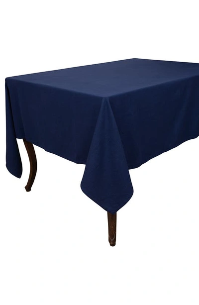 Kaf Home Washed Rustic Cotton Tablecloth In Blue