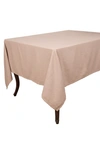 Kaf Home Washed Rustic Cotton Tablecloth In Flax