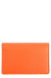 Royce Leather Card Case In Orange