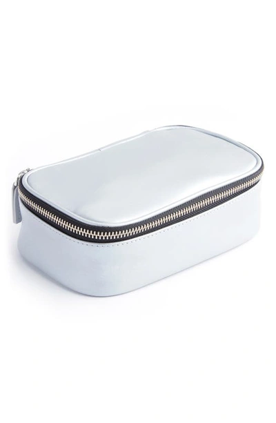 Royce Leather Tech Accessory Case In Silver