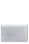 Royce Leather Card Case In Silver