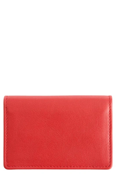 Royce Leather Card Case In Red