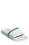 Adidas Originals Adidas Men's Originals Adilette Slide Sandals In White/halo Mint/wonder White