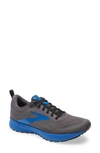 Brooks Revel 5 Hybrid Running Shoe In Black/ Grey/ Blue