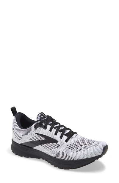 Brooks Men's Ghost 14 Running Sneakers From Finish Line In White/ Black