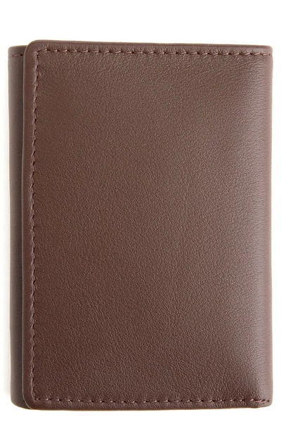 Royce Leather Trifold Wallet In Brown