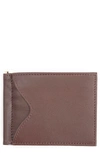 Royce Rfid Leather Money Clip Card Case In Brown