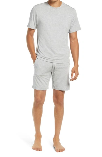 Eberjey Henry Jersey Knit Short Pajamas In Heather Grey