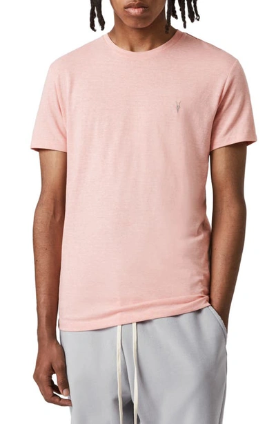 Allsaints Tonic Slim Fit Crewneck T-shirt In Panama Pink Marl
