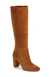 Chinese Laundry Krafty Knee High Boot In Honey Brown Faux Suede