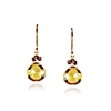 Mounir London Golden Citrine  Drop Earrings In Drop