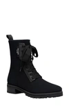 Kate Spade Winton Knit Lug-sole Combat Boots In Black Fabric