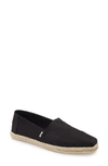 Toms Alpargata Slip-on In Black Cotton