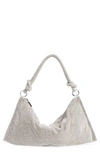 Cult Gaia Hera Knotted Rhinestone Mini Shoulder Bag In Clear