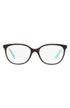 Tiffany & Co 54mm Square Optical Glasses In Blue Havana