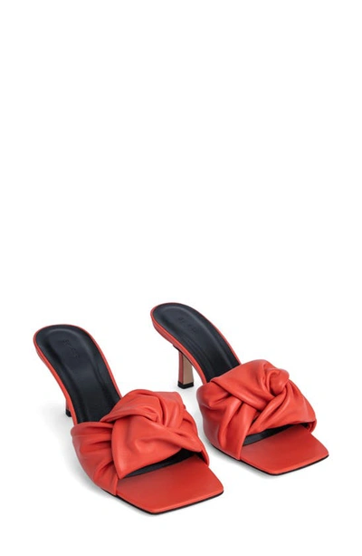 By Far Lana Open Toe Mule In Scarlet