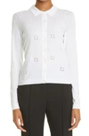 FENDI FF LADDER STITCH COTTON CARDIGAN,FZC877-AF4W