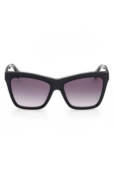 Max Mara Gradient Plastic Butterfly Sunglasses In Black