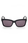 Max Mara 55mm Rectangular Sunglasses In Black