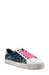 Nine West Best3 Glitter Sneaker In White/ Blue Leopard Multi