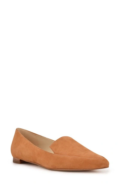 Nine West 'abay' Pointy Toe Loafer In Mustard Suede