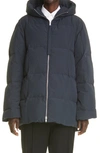 Jil Sander Zip-fastening Padded Coat In Dark Blue