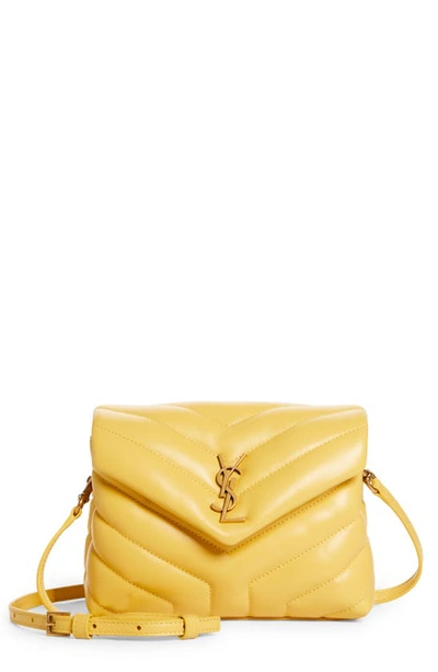 Saint Laurent Toy Loulou Matelassé Leather Crossbody Bag In 7003 Sunflower