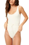 Good American Waist Framer One-piece Swimsuit In Ivory001