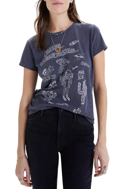 Mother The Sinful Embroidered T-shirt In Celestial Extraterrestrial