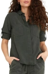 Bella Dahl - Split Button Down Shirt In Dark Forest