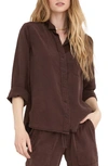 Bella Dahl Shirttail Button-up Shirt In Coffee Bean
