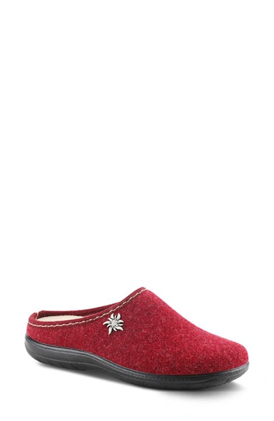 Flexus By Spring Step Loralee Scuff Slipper In Bordeaux