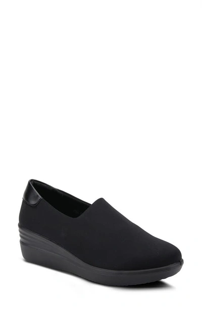 Flexus By Spring Step Noral Wedge Shoe In Black