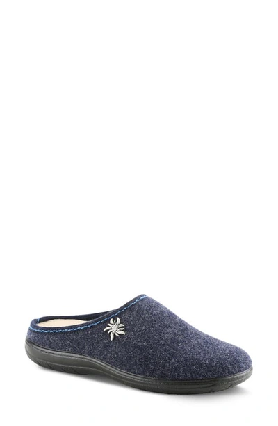 Flexus By Spring Step Loralee Scuff Slipper In Navy