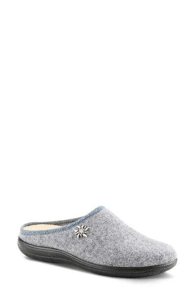 Flexus By Spring Step Loralee Scuff Slipper In Grey