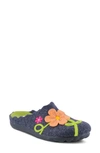 Flexus By Spring Step Posie Scuff Slipper In Navy