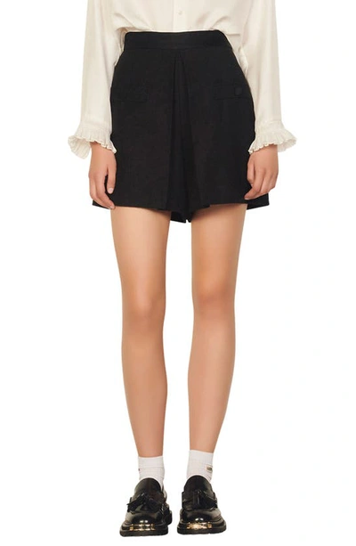 SANDRO HUGO PLEATED SHORTS,SFPSH00176